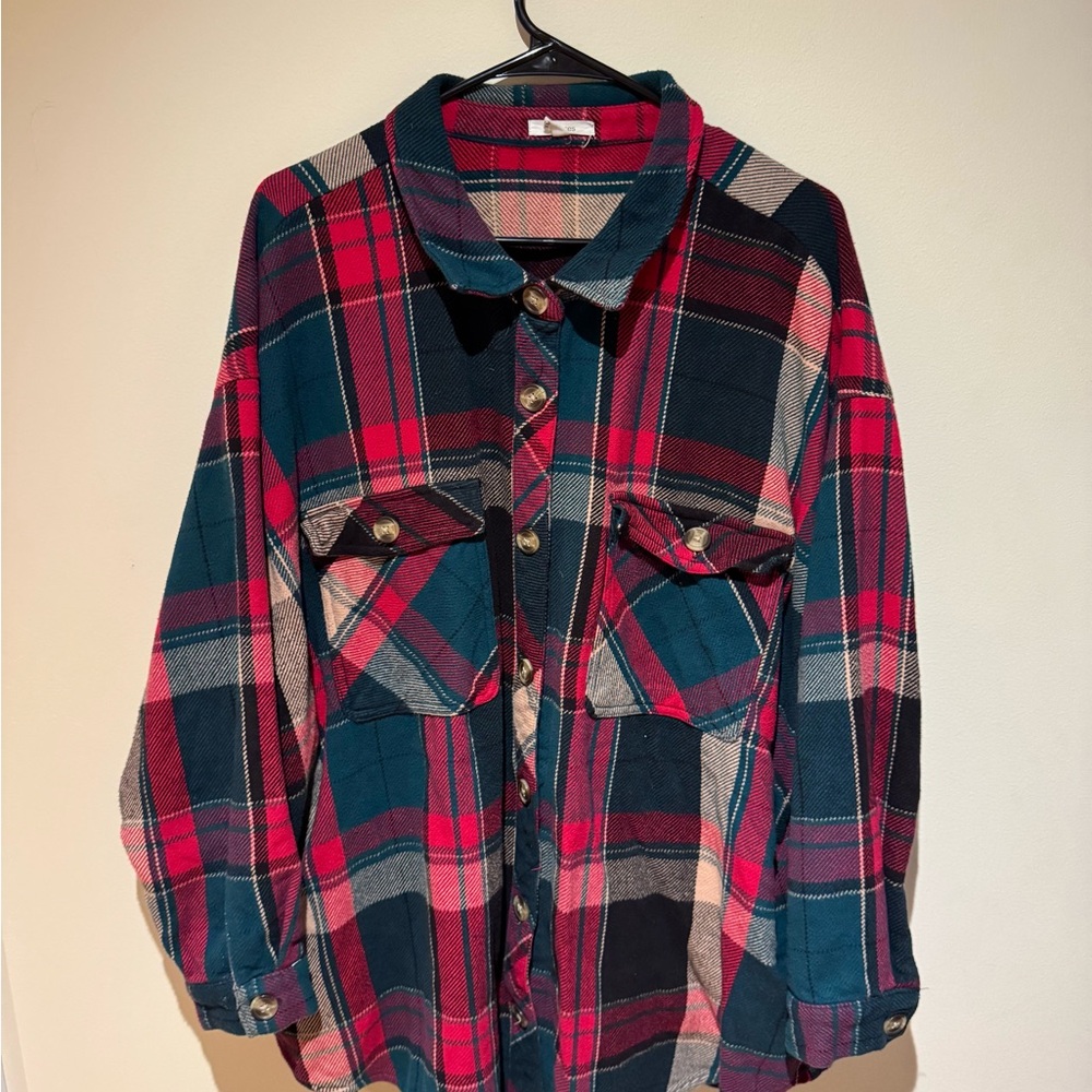 Maurices Plaid Jacket - Red, Green, Black